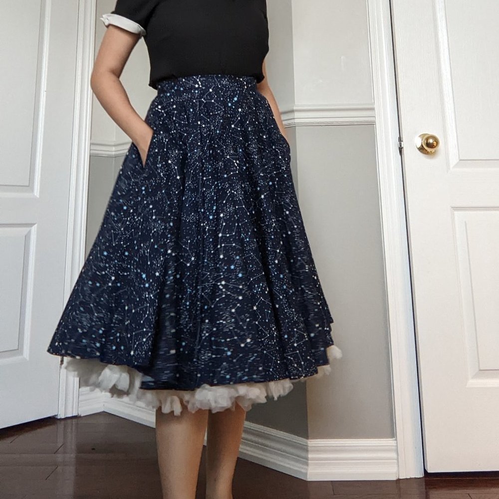 Constellation Circle Skirt With Pockets